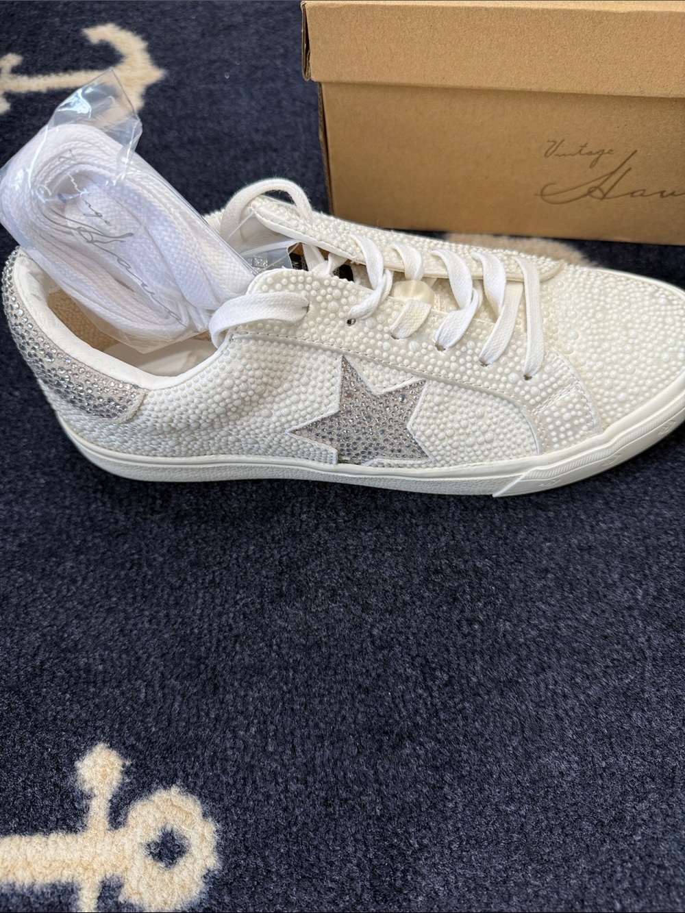 Vintage Havana pearl and rhinestone sneaker. New with tags. 7.5 - Picture 3 of 6